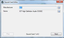 In sound card settings it shows there are two different sound card, IDT High definition audio codec and Microsoft High definition audio device.