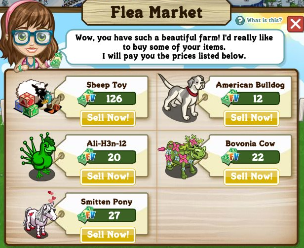 8439632 FarmVille eliminato la funzionalità del mercato delle pulci!